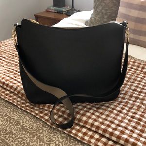 Guyana Black Leather Shoulder Bag